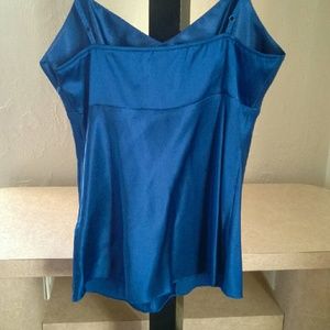Blue Satin Camisole