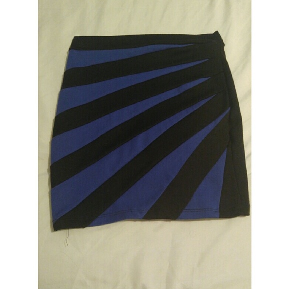 Black and blue skirt