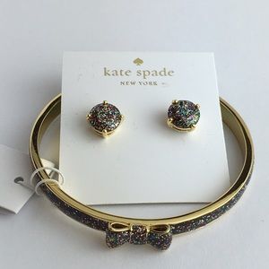 Kate Spade New York Earrings and Bow Bracelet Set