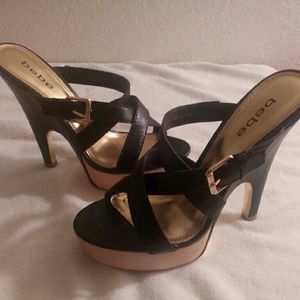 BEBE Platform Strappy Sandals