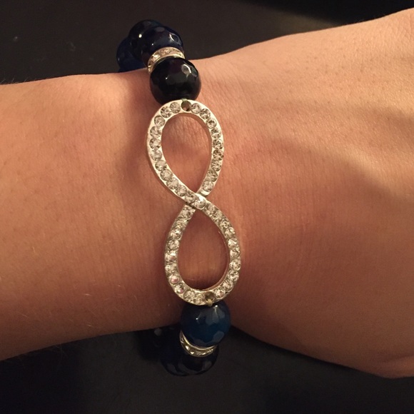 Blue beaded Infiniti bracelet!