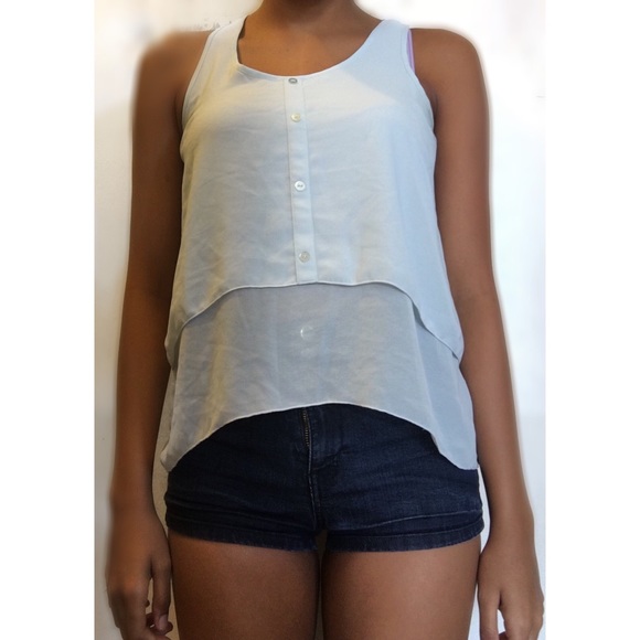 H&M light blue top