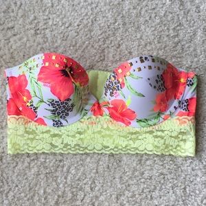 32B BNWT Victoria's Secret floral bustier bra