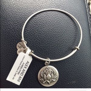 Silver lotus Alex and Ani bangle