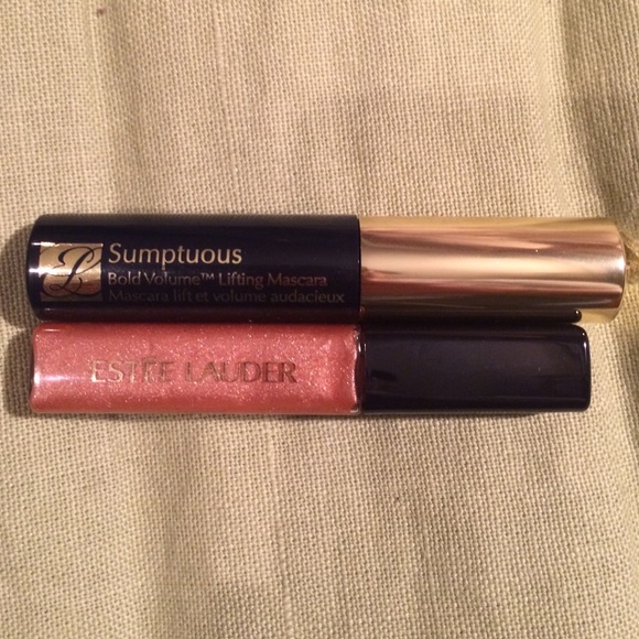 Estée Lauder mascara and lip gloss