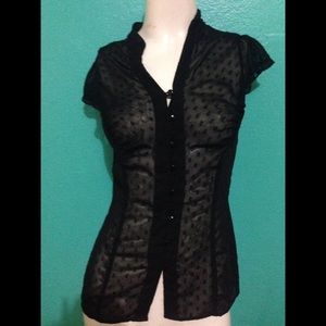 Sheer black top