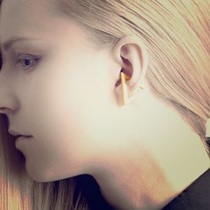 Gold triangle ear cuff