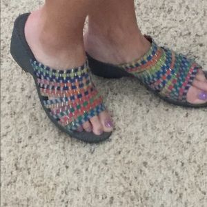 Bernie Mev New York Rainbow Woven Mule