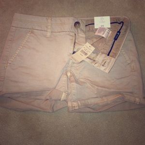 Brand new mid length khaki shorts