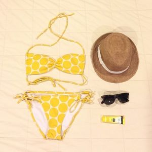 Yellow polka dot bikini