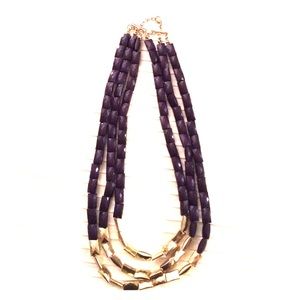 Boutique eggplant and gold necklace