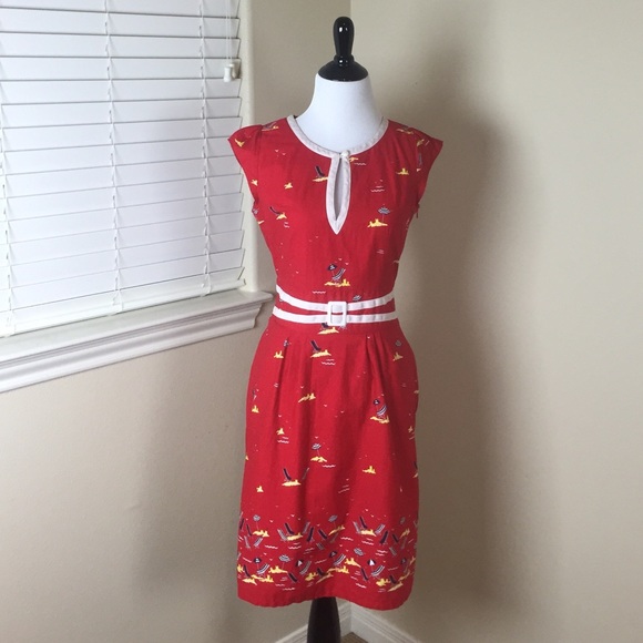 ASOS TROLLIED DOLLY Seaside Dress Size Medium