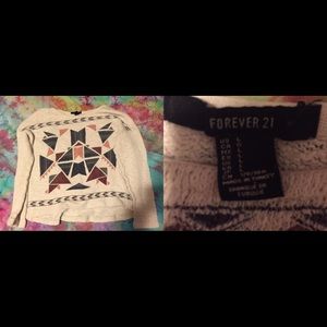 white long sleeved tribal shirt