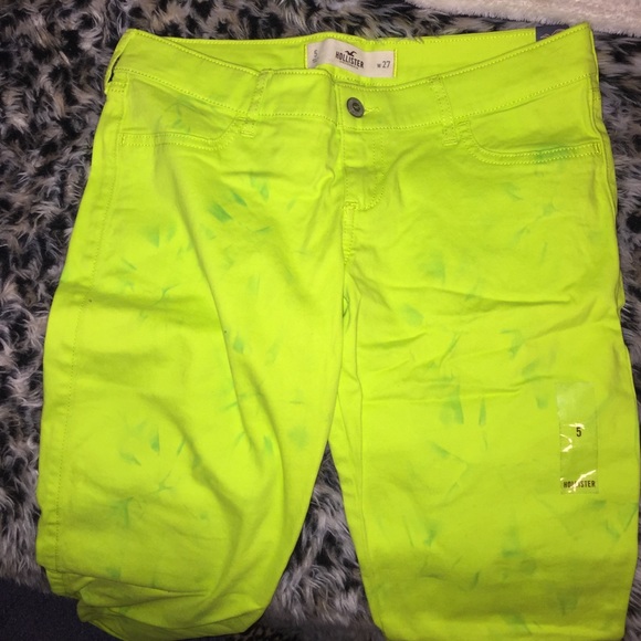 Size 5 skinny lime green hollister pants