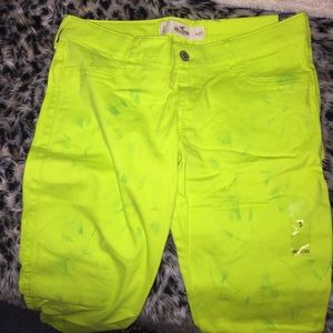 Size 5 skinny lime green hollister pants