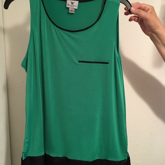 Green with black letter accents