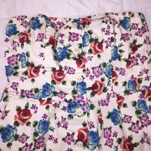 Strapless floral dress