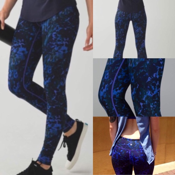 Lululemon Wunder Under Pant Size 6 Iris Flower