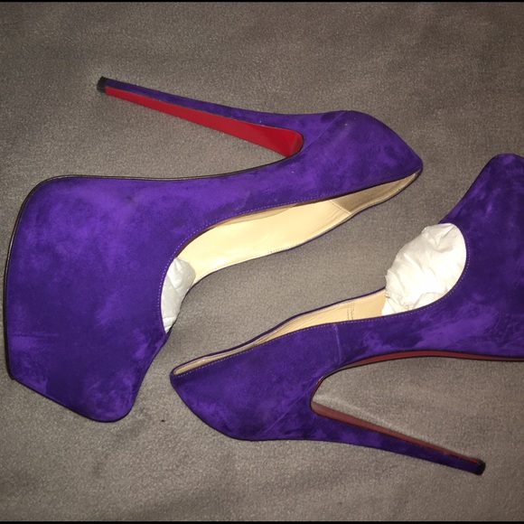 Christian Louboutin Suede Daffodile Platform