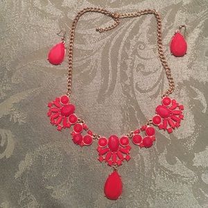 Statement necklace and earrings
