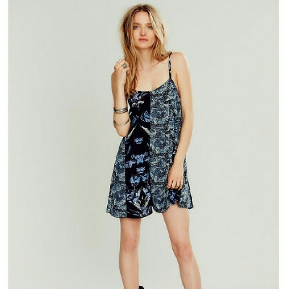 FREE PEOPLE mixed floral print BOHO ROMPER S