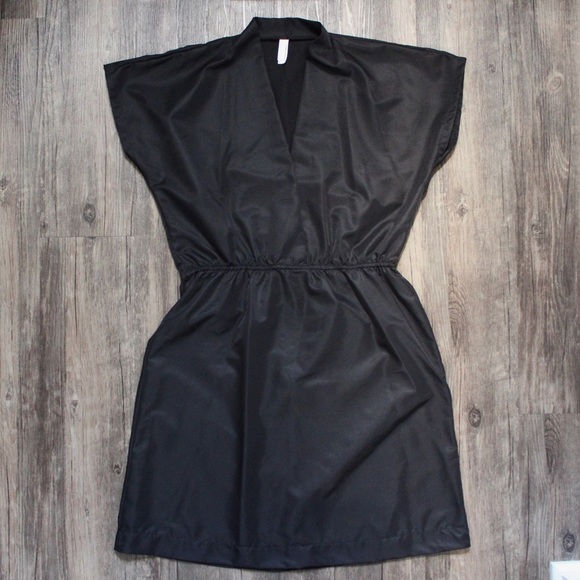 American Apparel Dresses & Skirts - NWOT American Apparel Black Poplin Crossover Dress