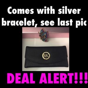 Black Designer Inspired Wallet and BONUS GIFT