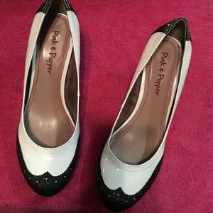 Pink & pepper heels.