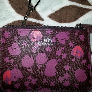 Coach Coin key pouch in Oxblood Prairie Leather