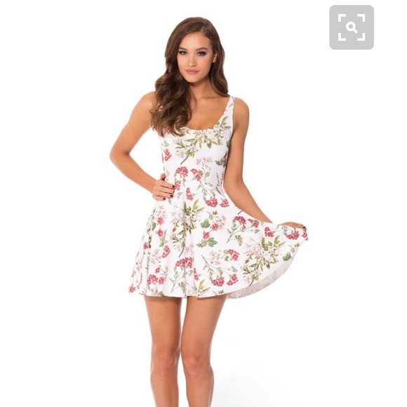 Gorgeous Garden White Skater Scoop Dress