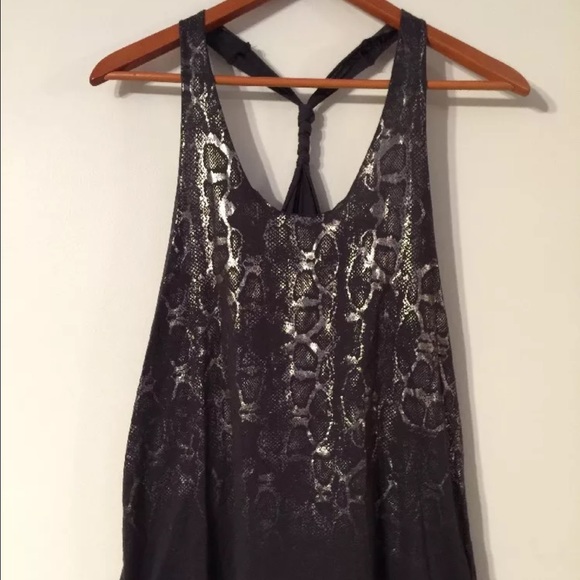Gray Snakeskin Racerback Tank