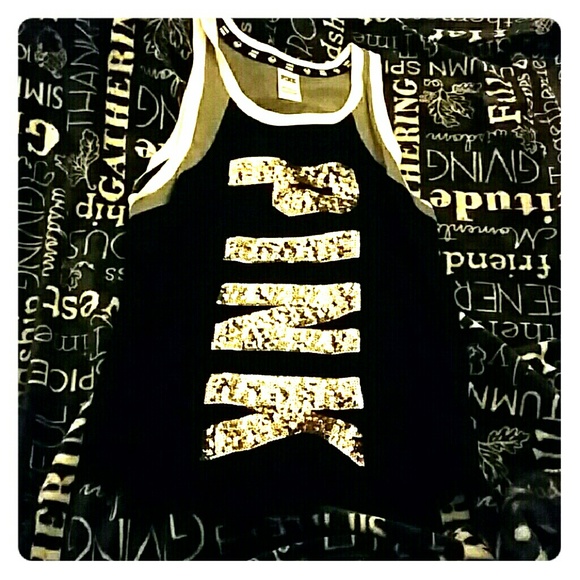 PINK Victoria's Secret Tops - BLINGED OUT BOYFRIEND VS PINK TANK