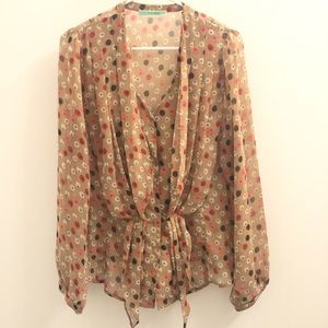 Pleione blouse w/polka dots