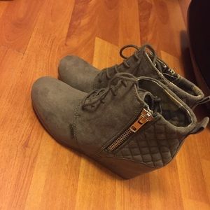 Forest green booties