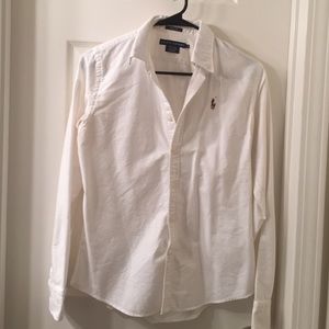 Ralph Lauren white button down shirt