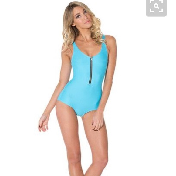 Matte Light Blue Zip Suit