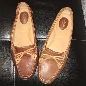 Clarks shoes; size 7.5; Brown; barely worn.