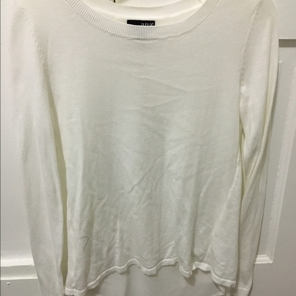 White long sleeve with cross back