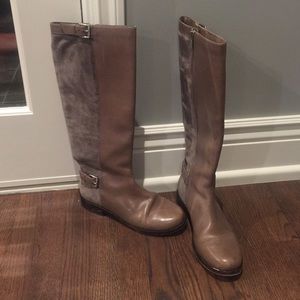 Michael Kors knee high boots suede and leather