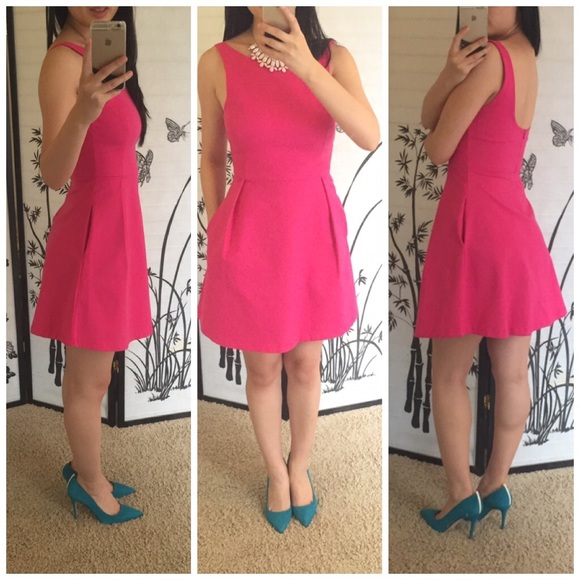 Zara Dresses & Skirts - Zara TRF dress, low cut back, side pockets in pink
