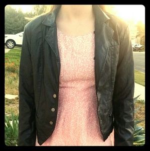 Faux - leather black jacket
