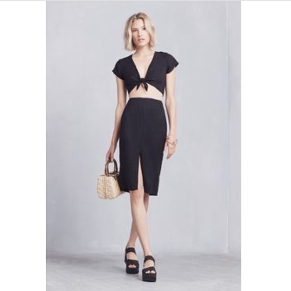 Reformation Dresses & Skirts - Reformation Ford Two Piece, Black Linen Sz M.