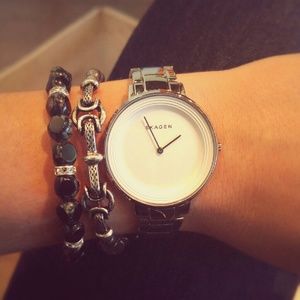 Black ALEX AND ANI Bangle EDEN BEADED