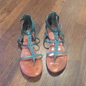 Boho style flat sandals