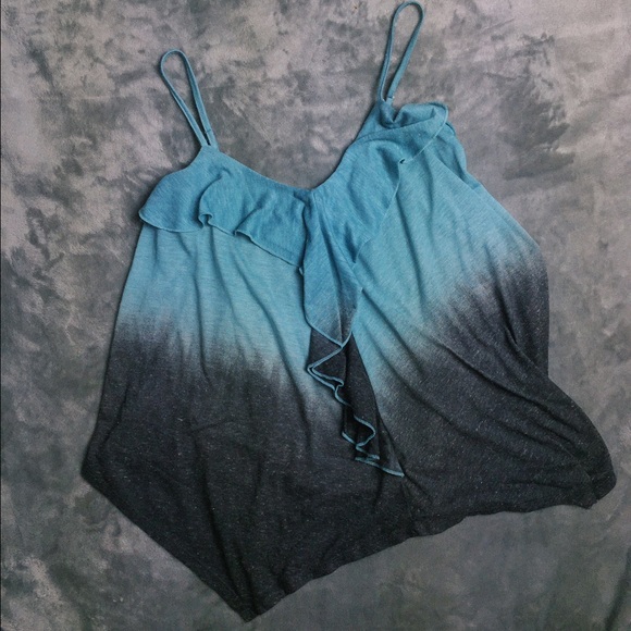 ombre ruffle tank