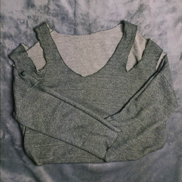 green long sleeve with sleeve cutout