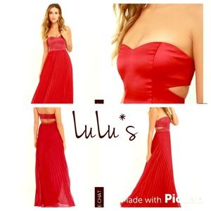 New without tags, LuLu*s Red strapless maxi Sz Med