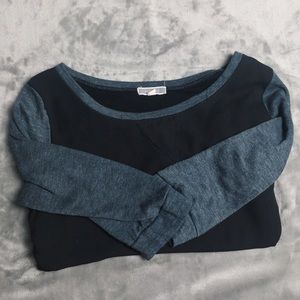 Black and Blue baseball tee