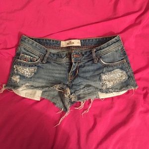 Traded 💕 Hollister Distressed Bling Shorts