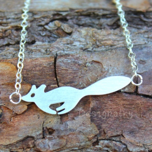 Silver fox necklace